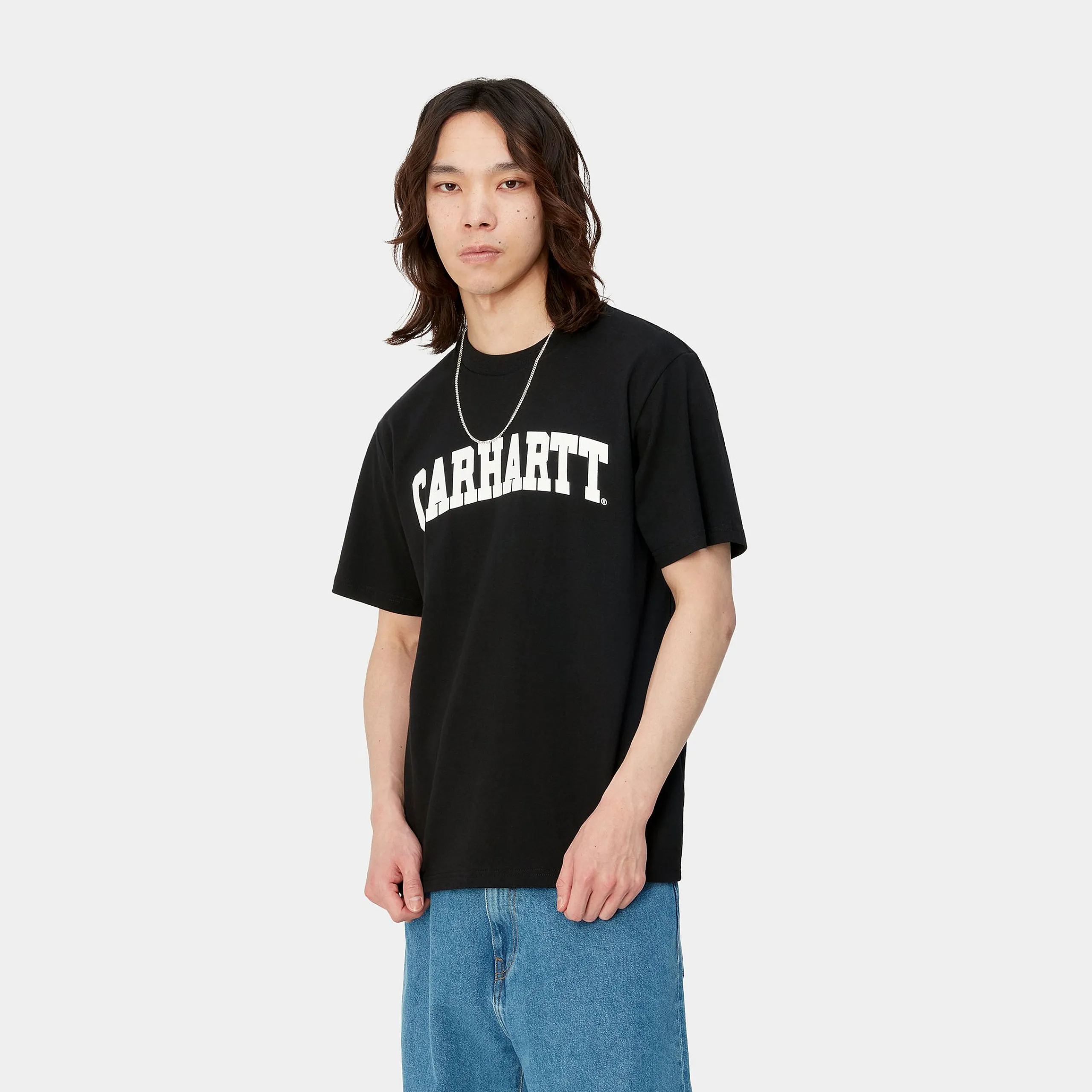 T-Shirts & Polos>Carhartt WIP S/S University T-Shirt Black / White