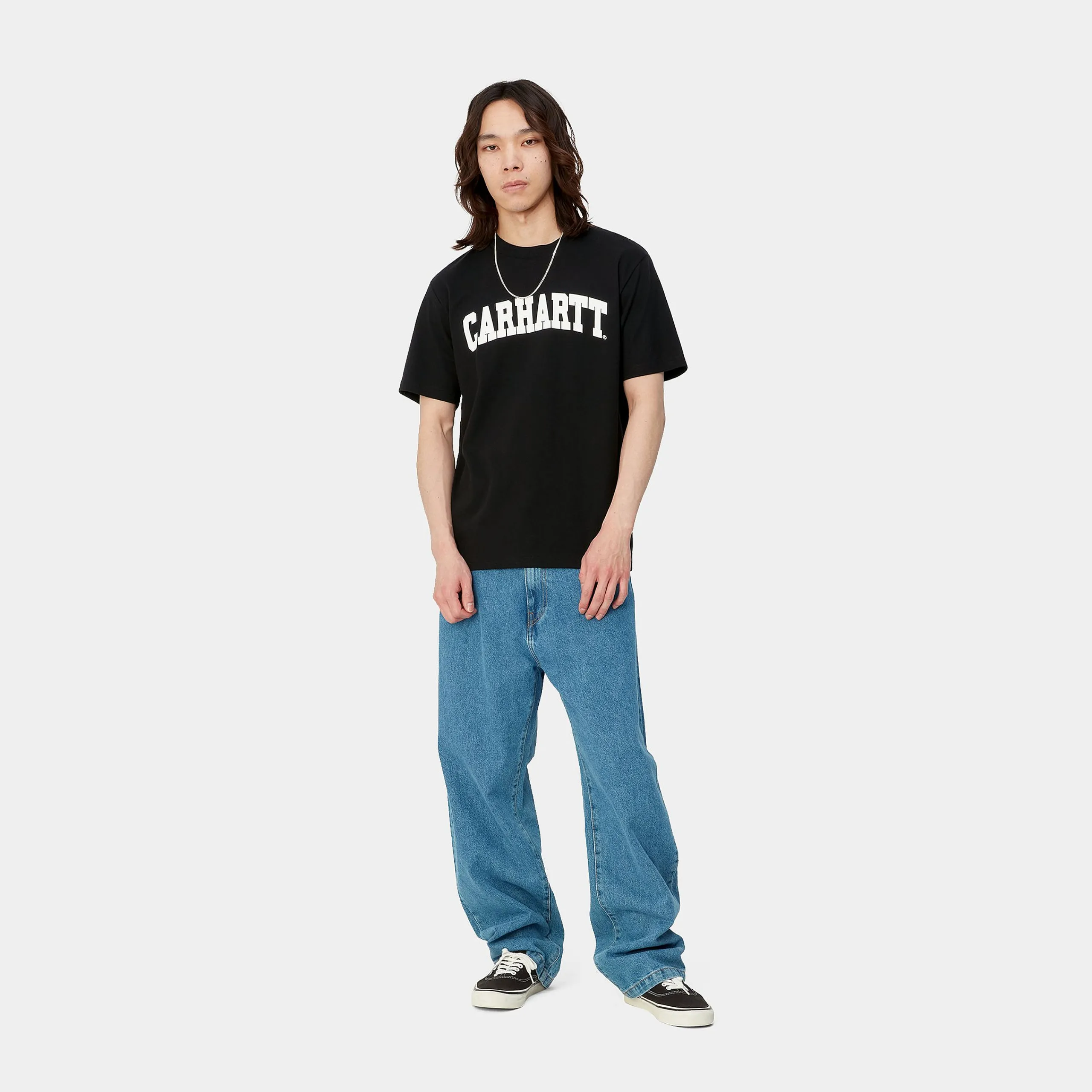 T-Shirts & Polos>Carhartt WIP S/S University T-Shirt Black / White