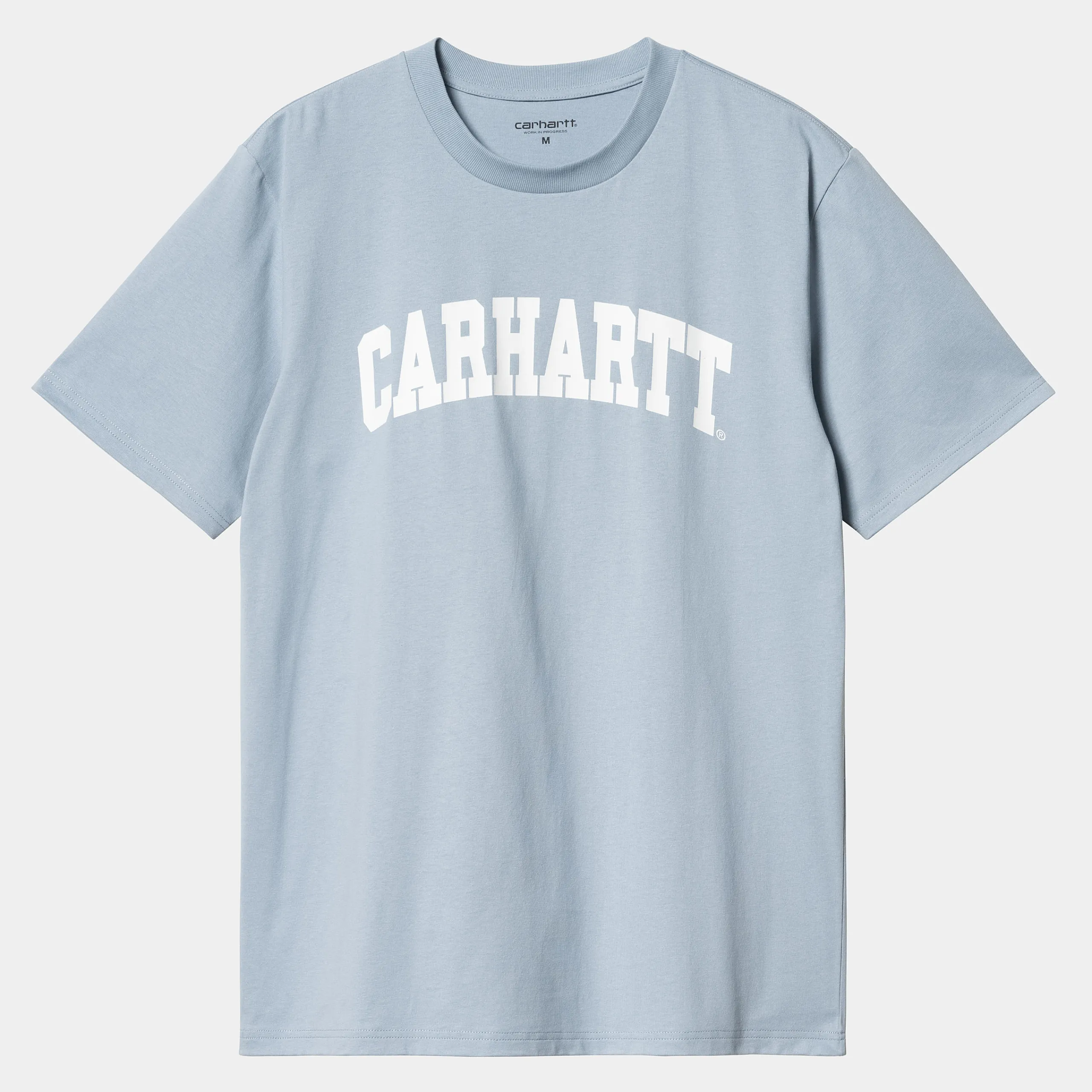 T-Shirts & Polos>Carhartt WIP S/S University T-Shirt Dusty Ice / White