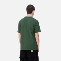 T-Shirts & Polos>Carhartt WIP S/S University T-Shirt Sycamore Tree / White