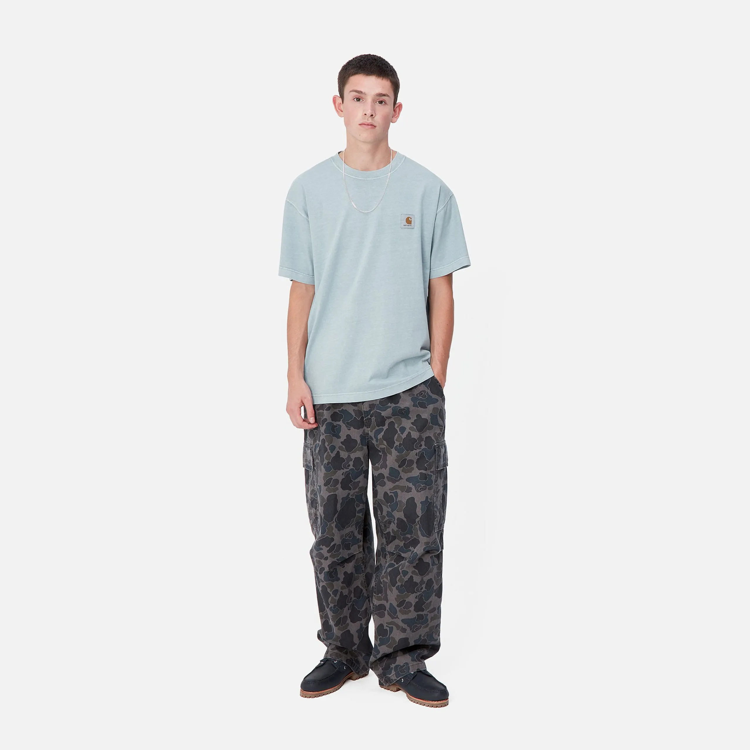T-Shirts & Polos>Carhartt WIP S/S Vista T-Shirt Dusty Ice