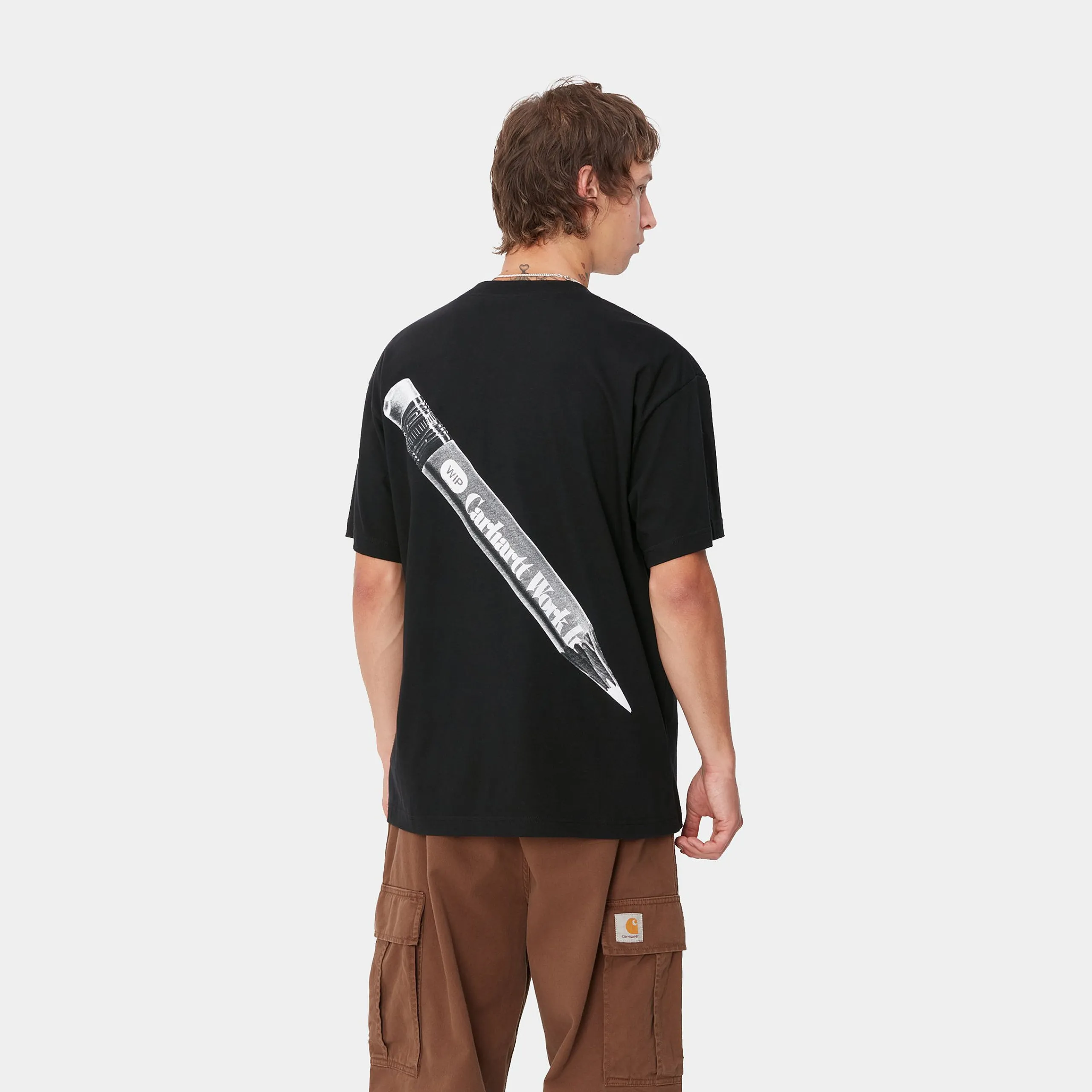 T-Shirts & Polos>Carhartt WIP S/S WIP Pencil T-Shirt Black / White
