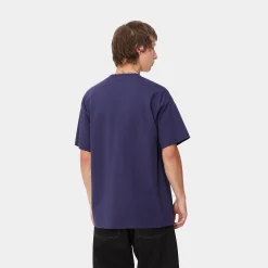 T-Shirts & Polos>Carhartt WIP S/S Yute T-Shirt Aura