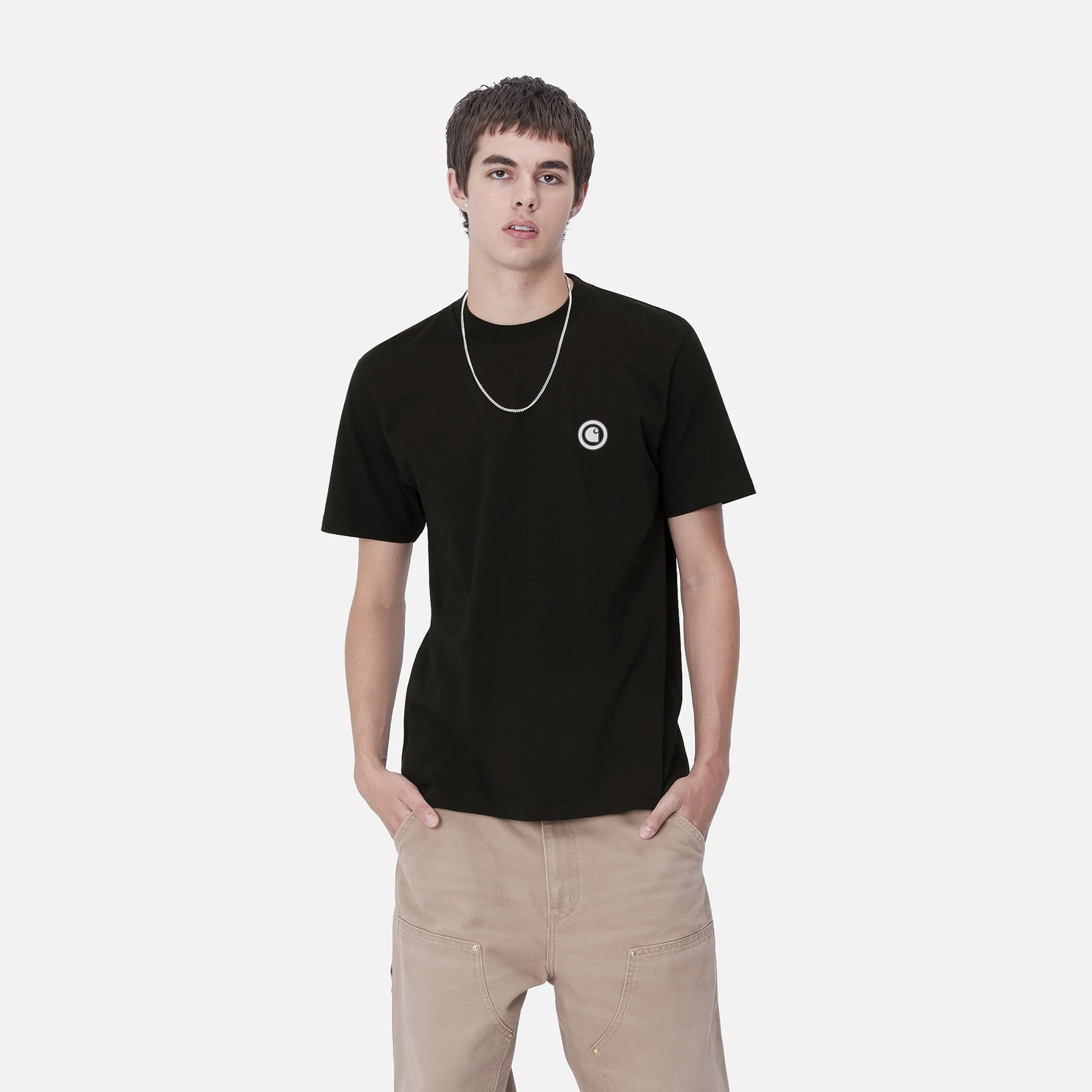 T-Shirts & Polos>Carhartt WIP S/S Zipper T-Shirt Black / MulticolorMoonbeam