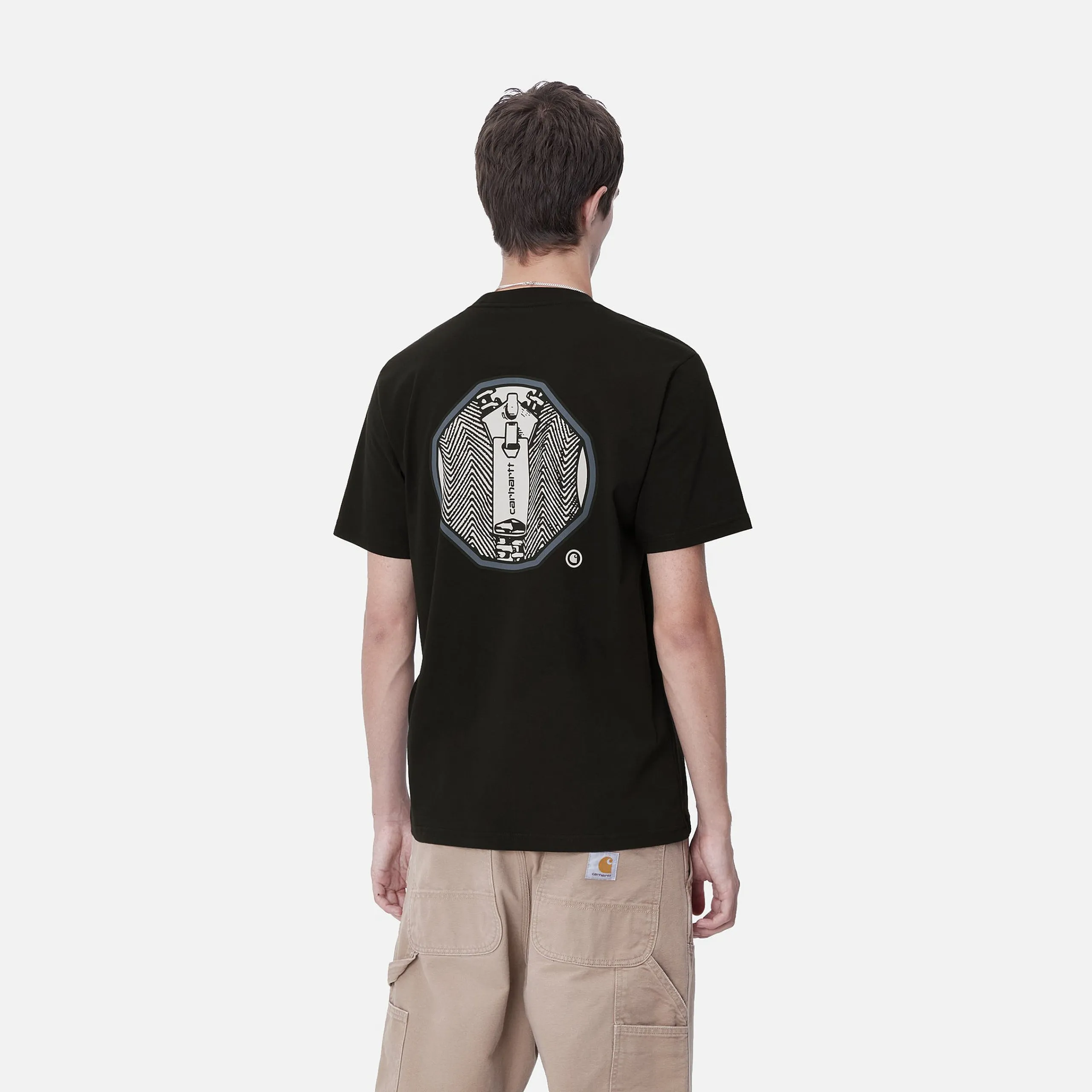 T-Shirts & Polos>Carhartt WIP S/S Zipper T-Shirt Black / MulticolorMoonbeam