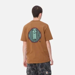 T-Shirts & Polos>Carhartt WIP S/S Zipper T-Shirt Hamilton Brown