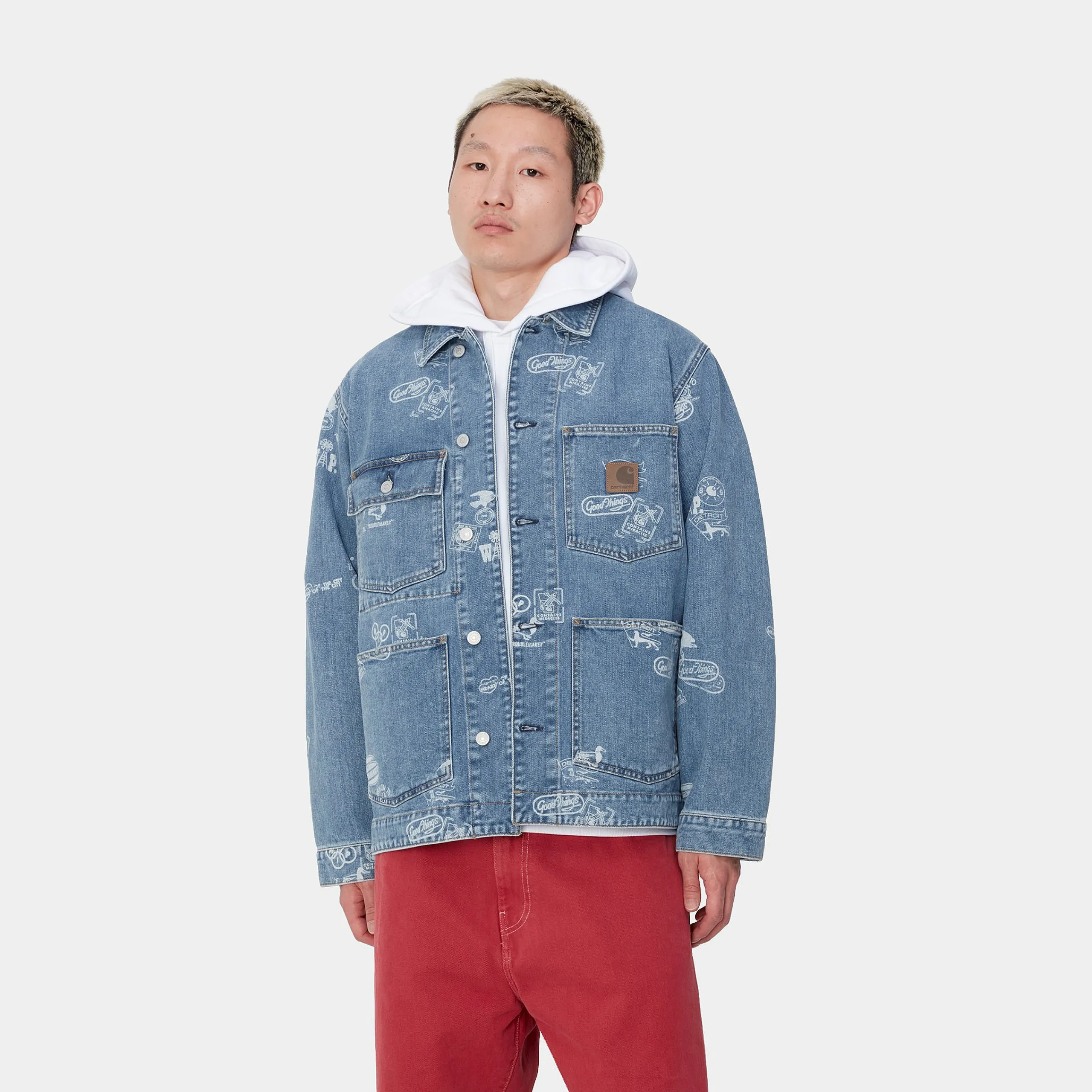 Jacken & Mäntel|Denim>Carhartt WIP Stamp Jacket Stamp Print, Blue