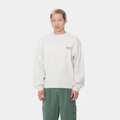 Sweats>Carhartt WIP Stamp Sweat Ash Heather / Black