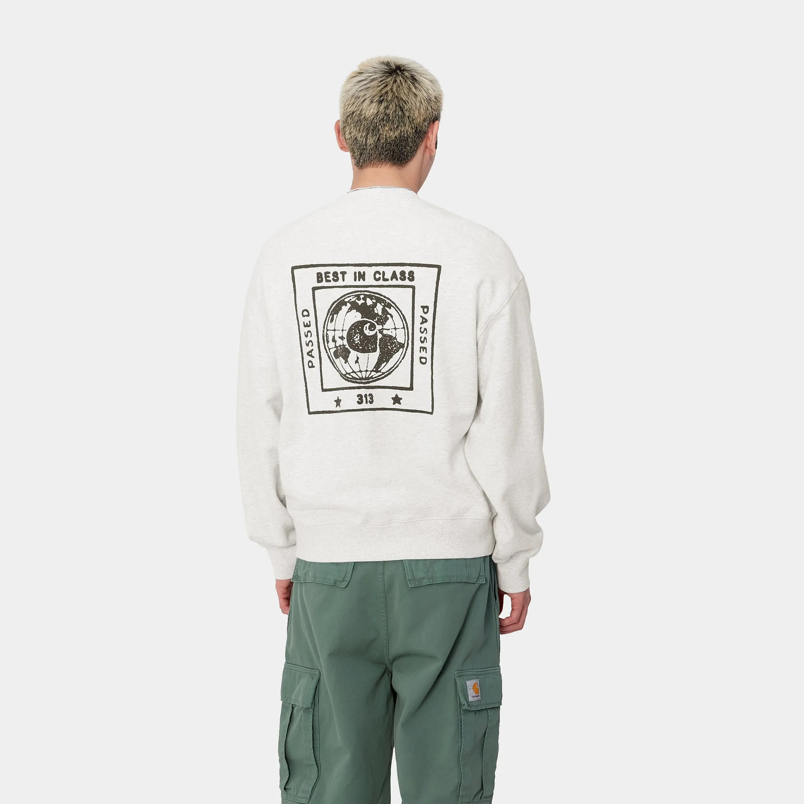 Sweats>Carhartt WIP Stamp Sweat Ash Heather / Black