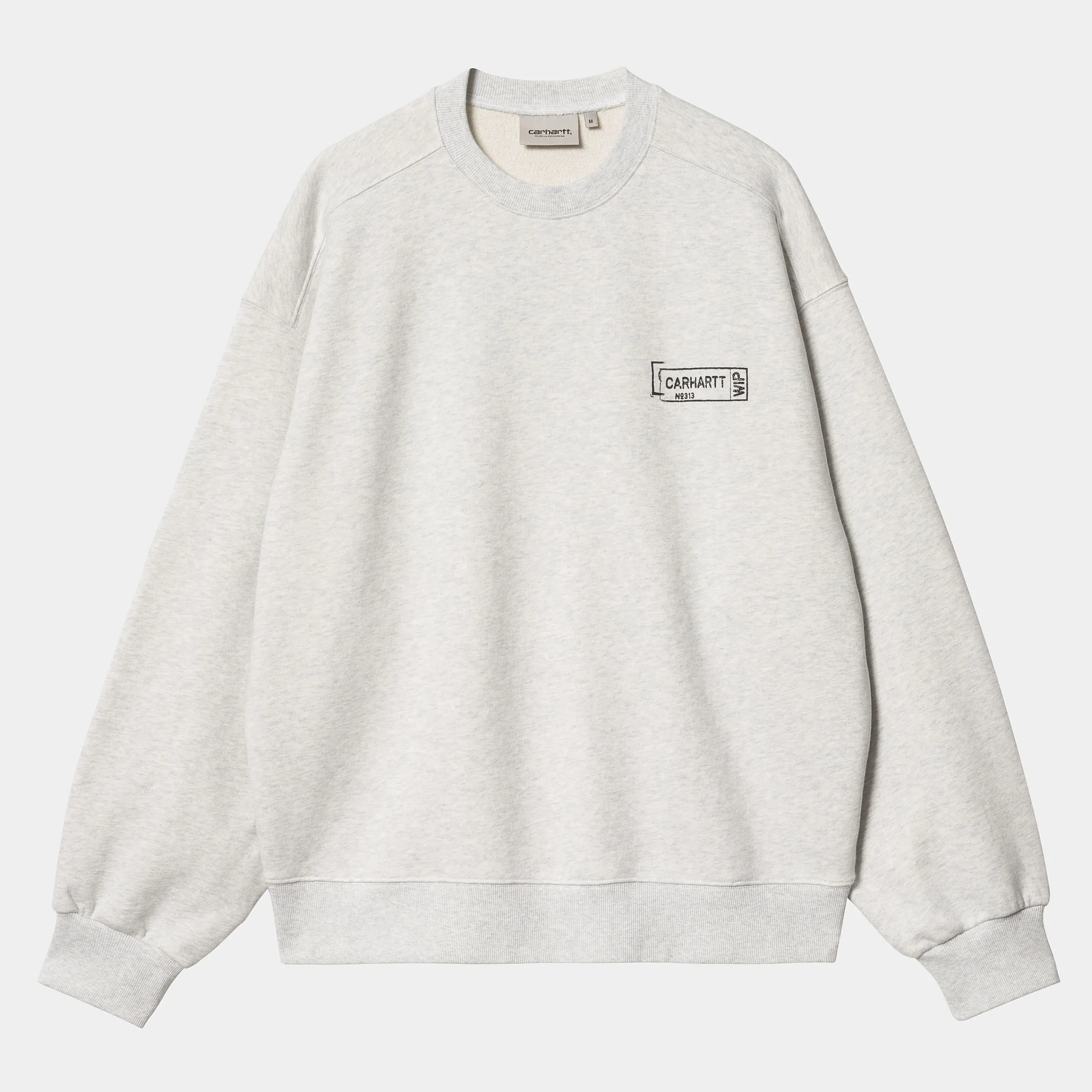 Sweats>Carhartt WIP Stamp Sweat Ash Heather / Black
