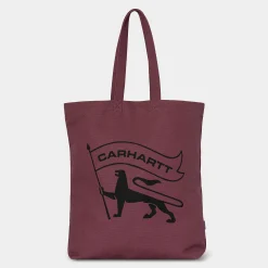 Accessoires|Accessoires>Carhartt WIP Stamp Tote Dusty Fuchsia / Black