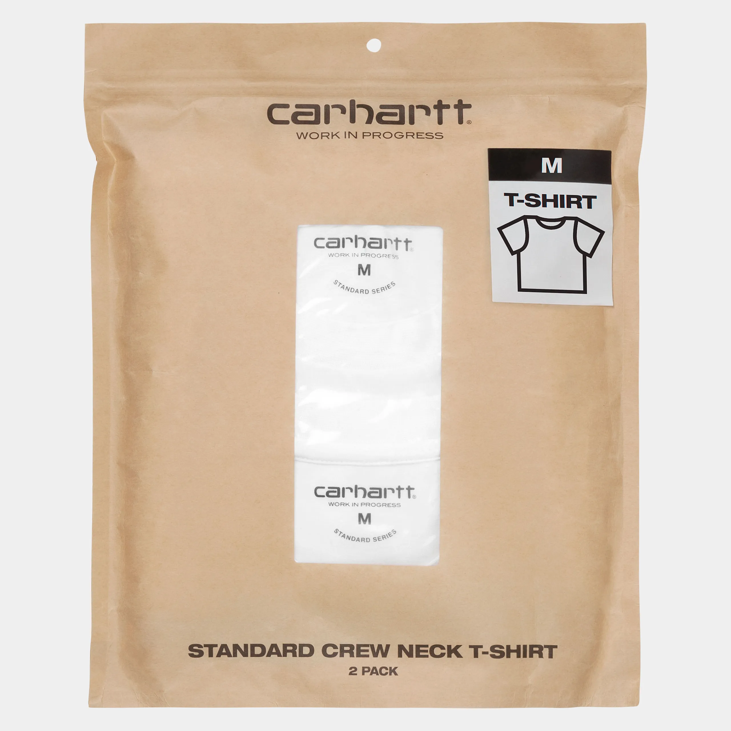 Unterwäsche>Carhartt WIP Standard Crew Neck T-Shirt White + White
