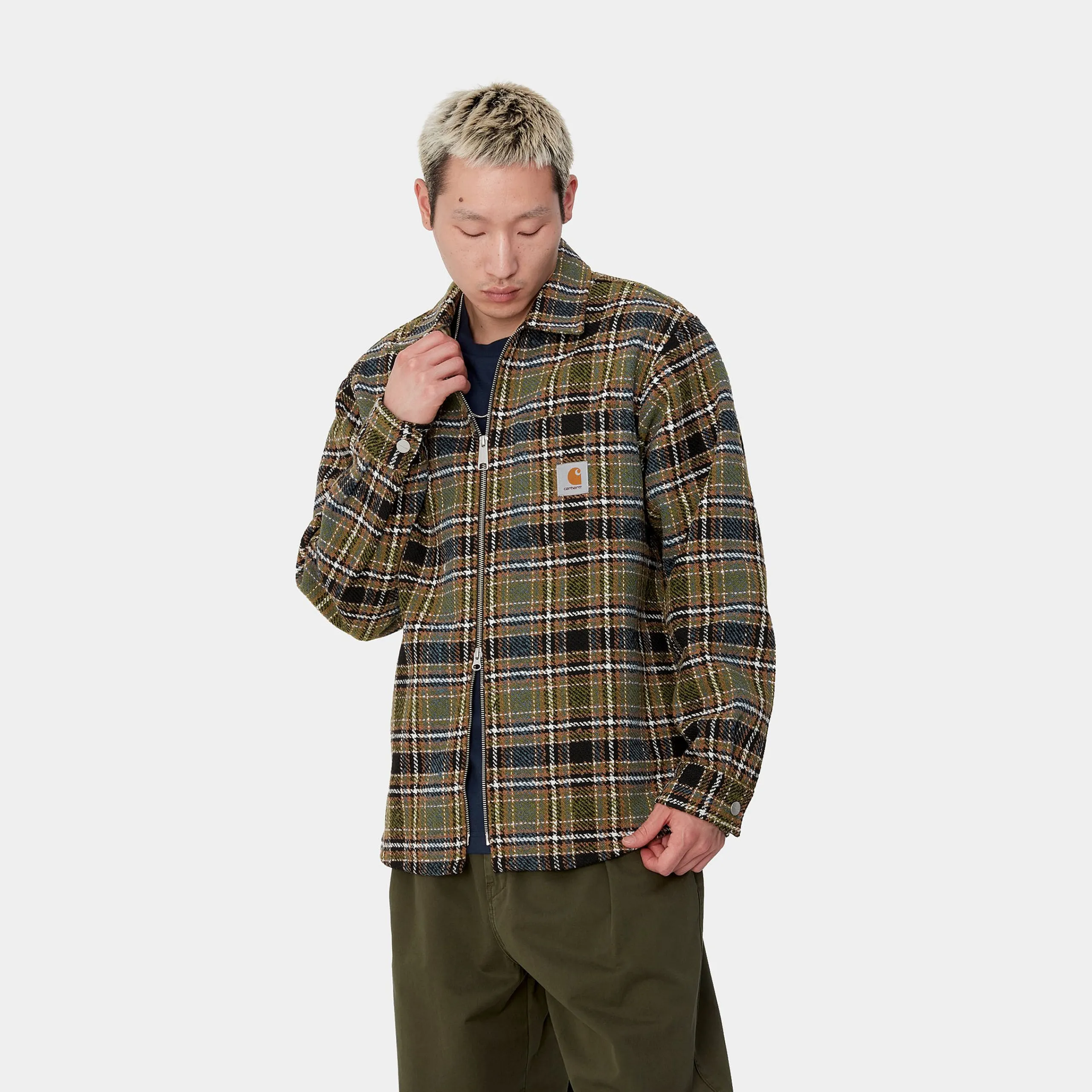 Jacken & Mäntel|Hemden>Carhartt WIP Stroy Shirt Jac Stroy Check, Black