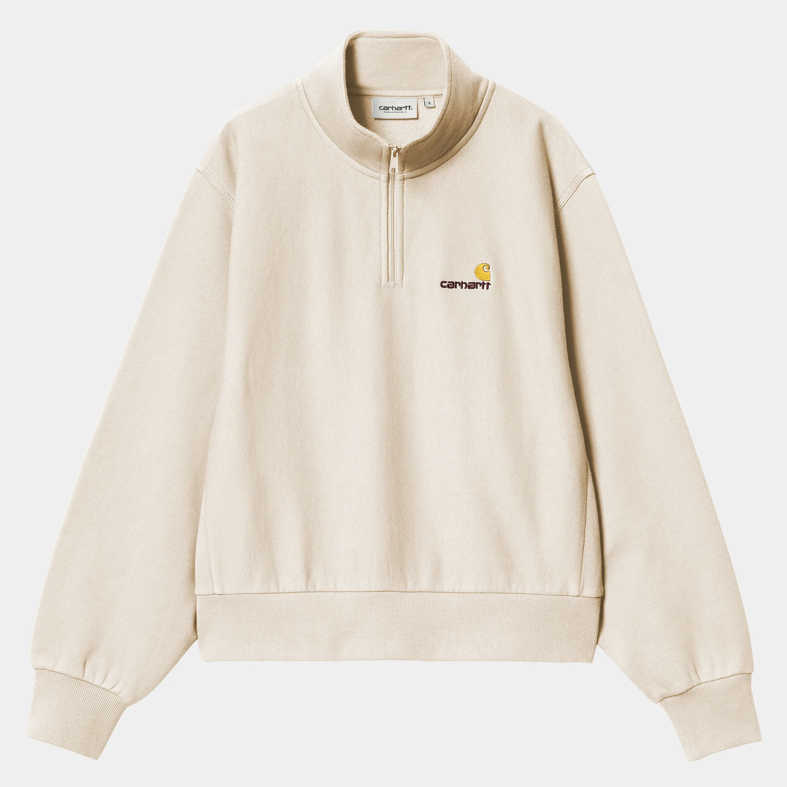 Sweats>Carhartt WIP W' American Script High Neck Sweatshirt Moonbeam