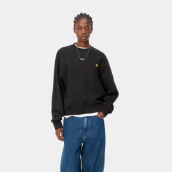 Sweats>Carhartt WIP W' American Script Sweatshirt Black