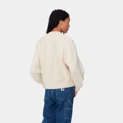 Sweats>Carhartt WIP W' American Script Sweatshirt Moonbeam