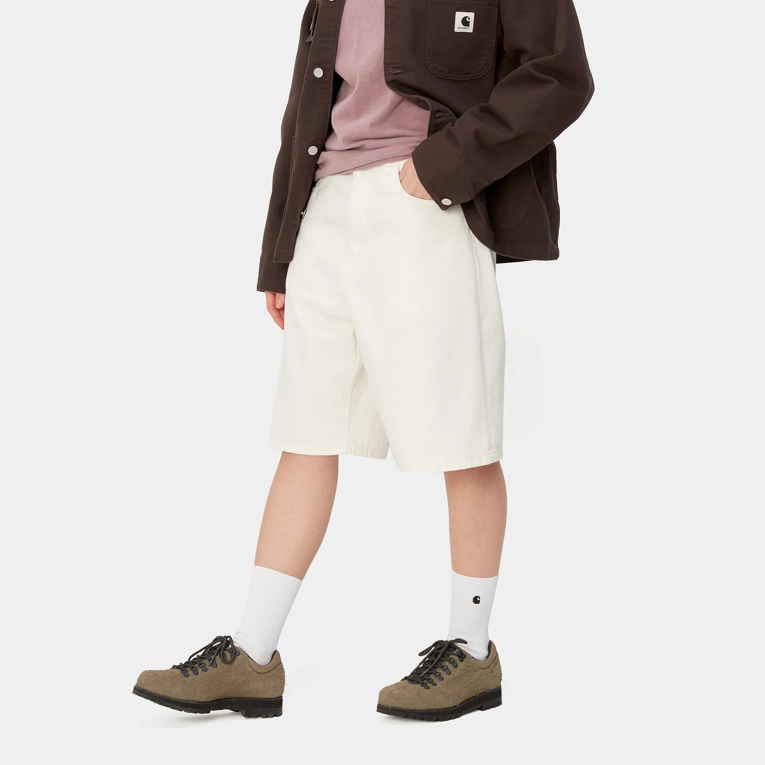 Denim|Shorts>Carhartt WIP W' Brandon Short White