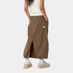Kleider & Röcke>Carhartt WIP W' Cargo Skirt Long Chocolate