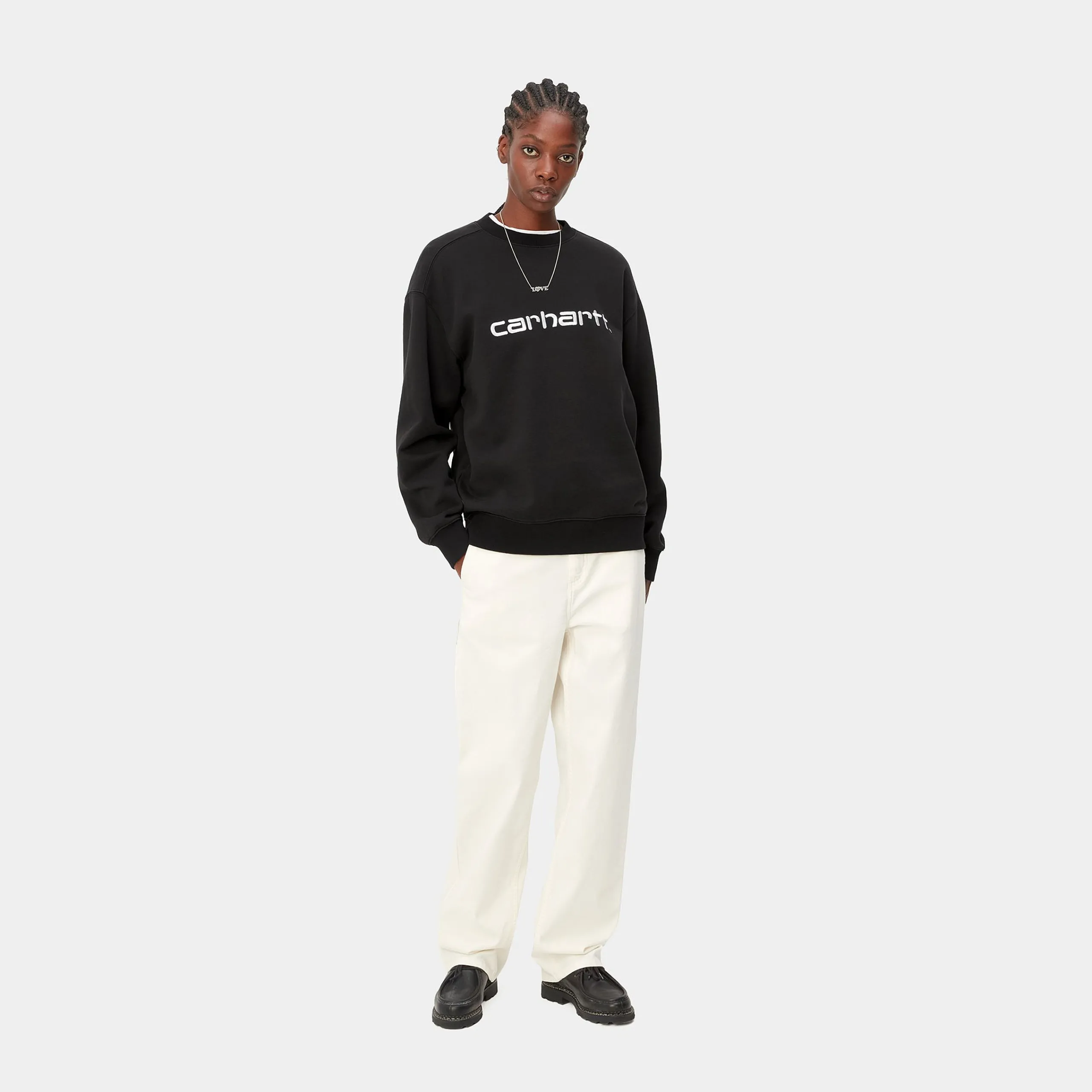 Sweats>Carhartt WIP W' Carhartt Sweatshirt Black / White