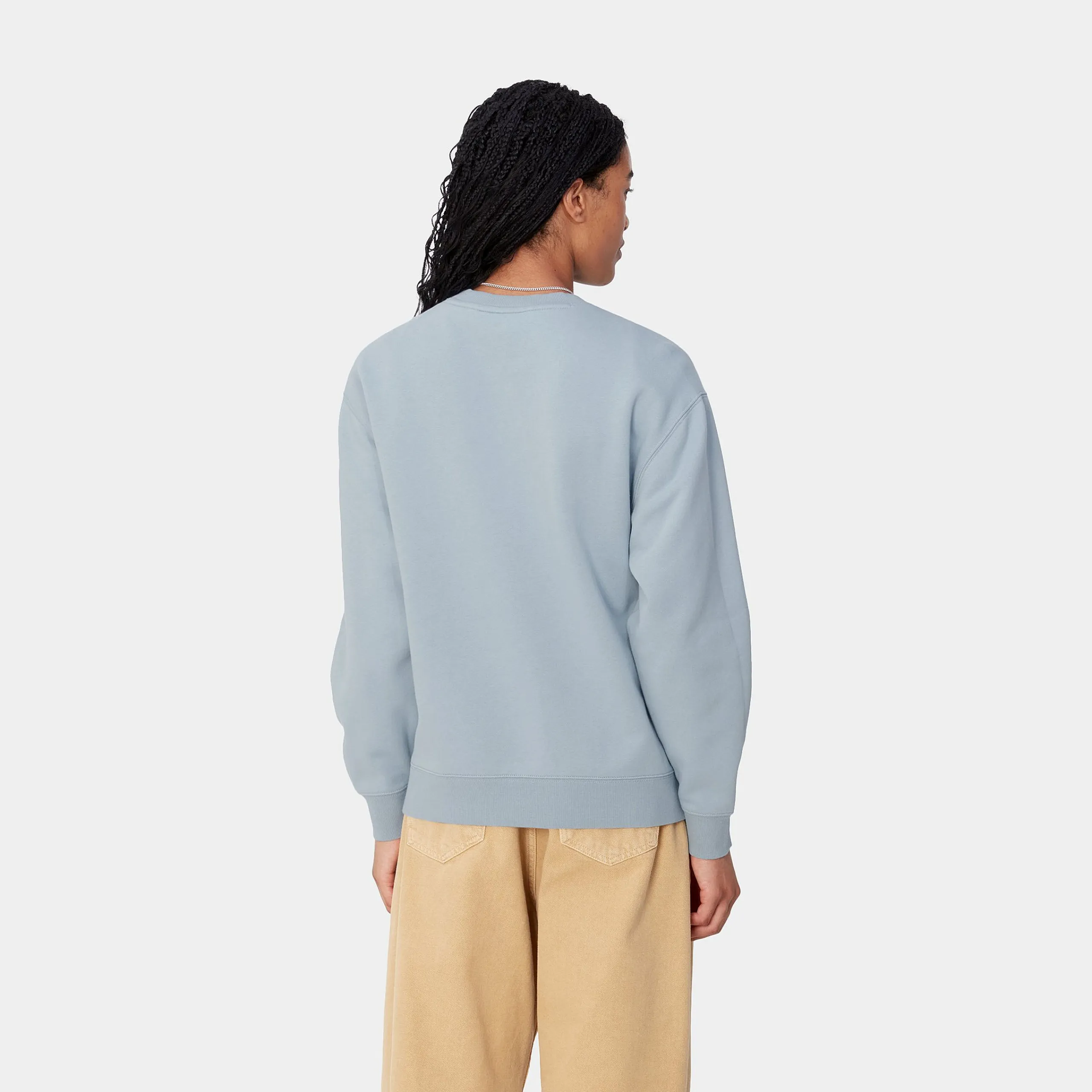 Sweats>Carhartt WIP W' Carhartt Sweatshirt Misty Sky / White