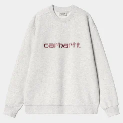 Sweats>Carhartt WIP W' Carhartt Sweatshirt Ash Heather / Dusty Rose