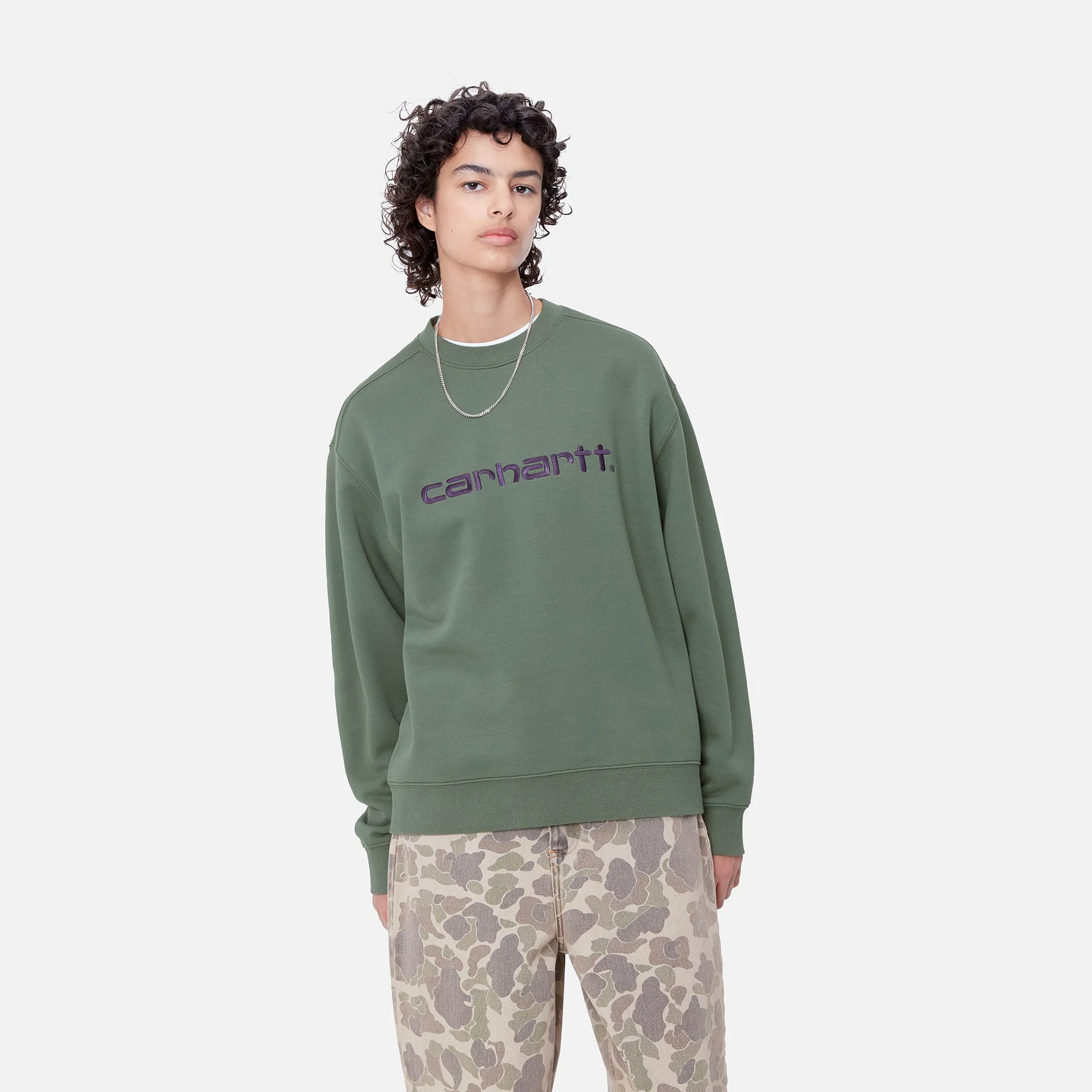 Sweats>Carhartt WIP W' Carhartt Sweatshirt Duck Green / Aura