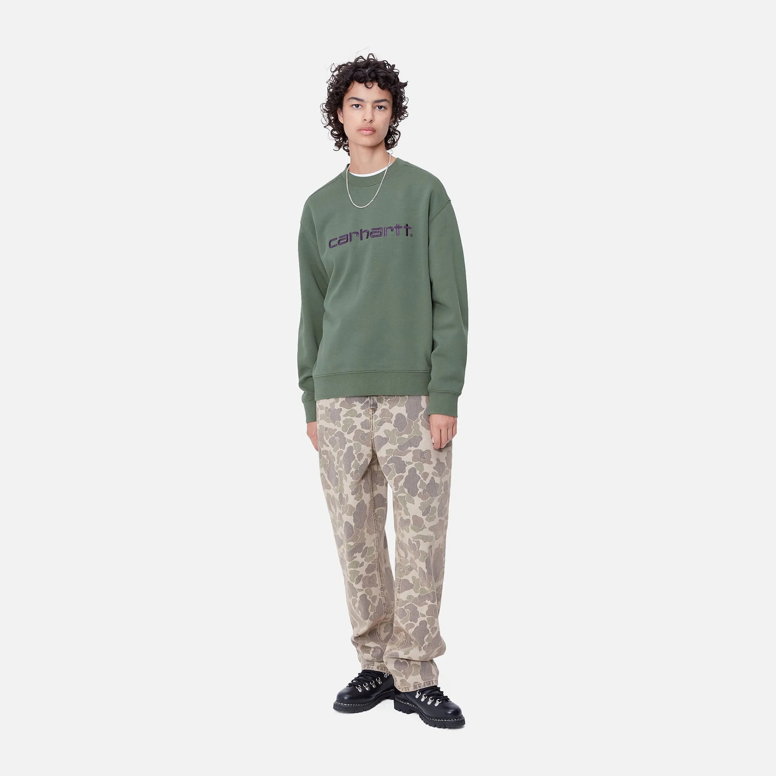 Sweats>Carhartt WIP W' Carhartt Sweatshirt Duck Green / Aura