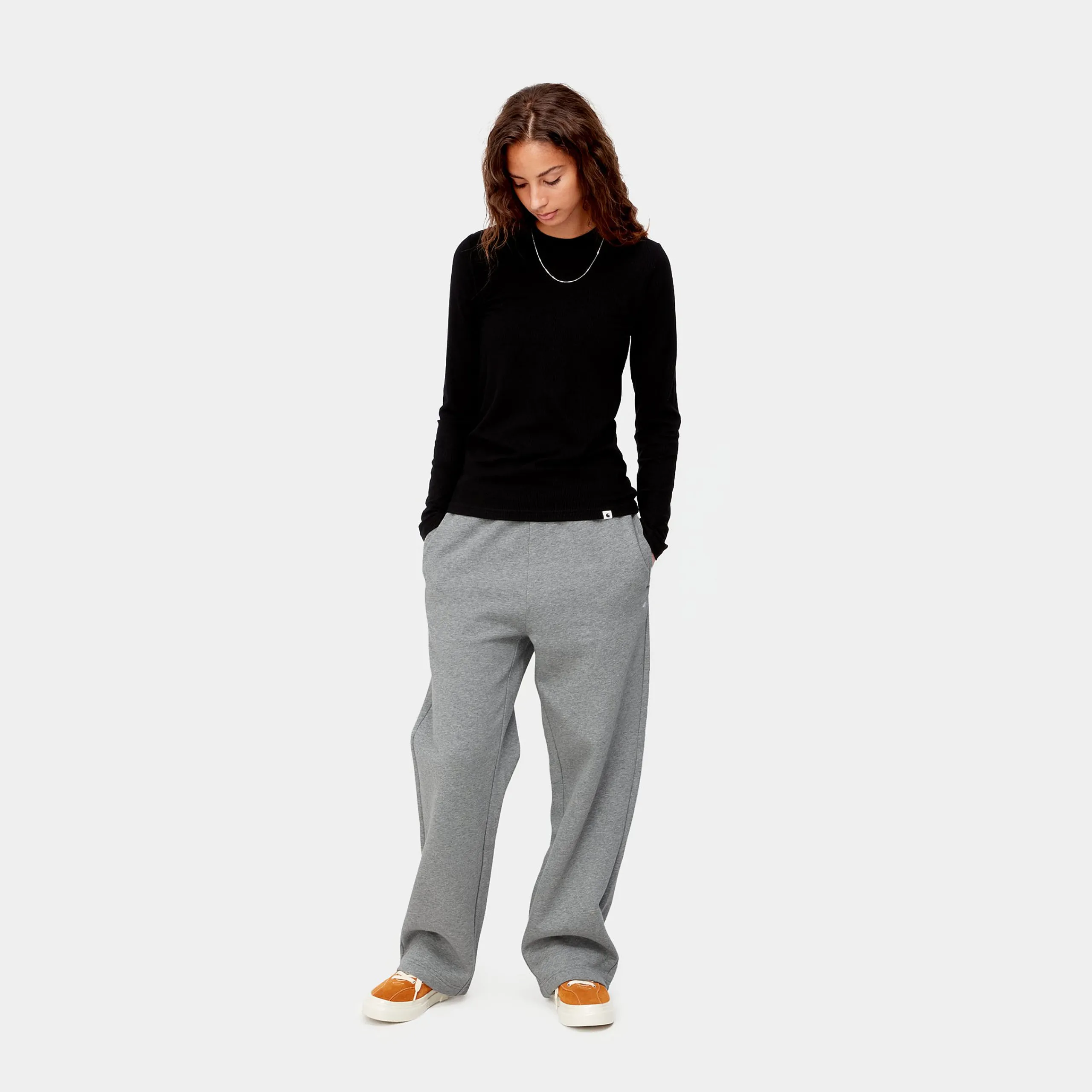 Sweats>Carhartt WIP W' Casey Sweat Pant Grey Heather / Silver