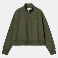 Sweats>Carhartt WIP W' Colburn High Neck Sweat Office Green
