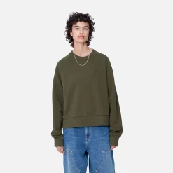 Sweats>Carhartt WIP W' Colburn Sweat Office Green