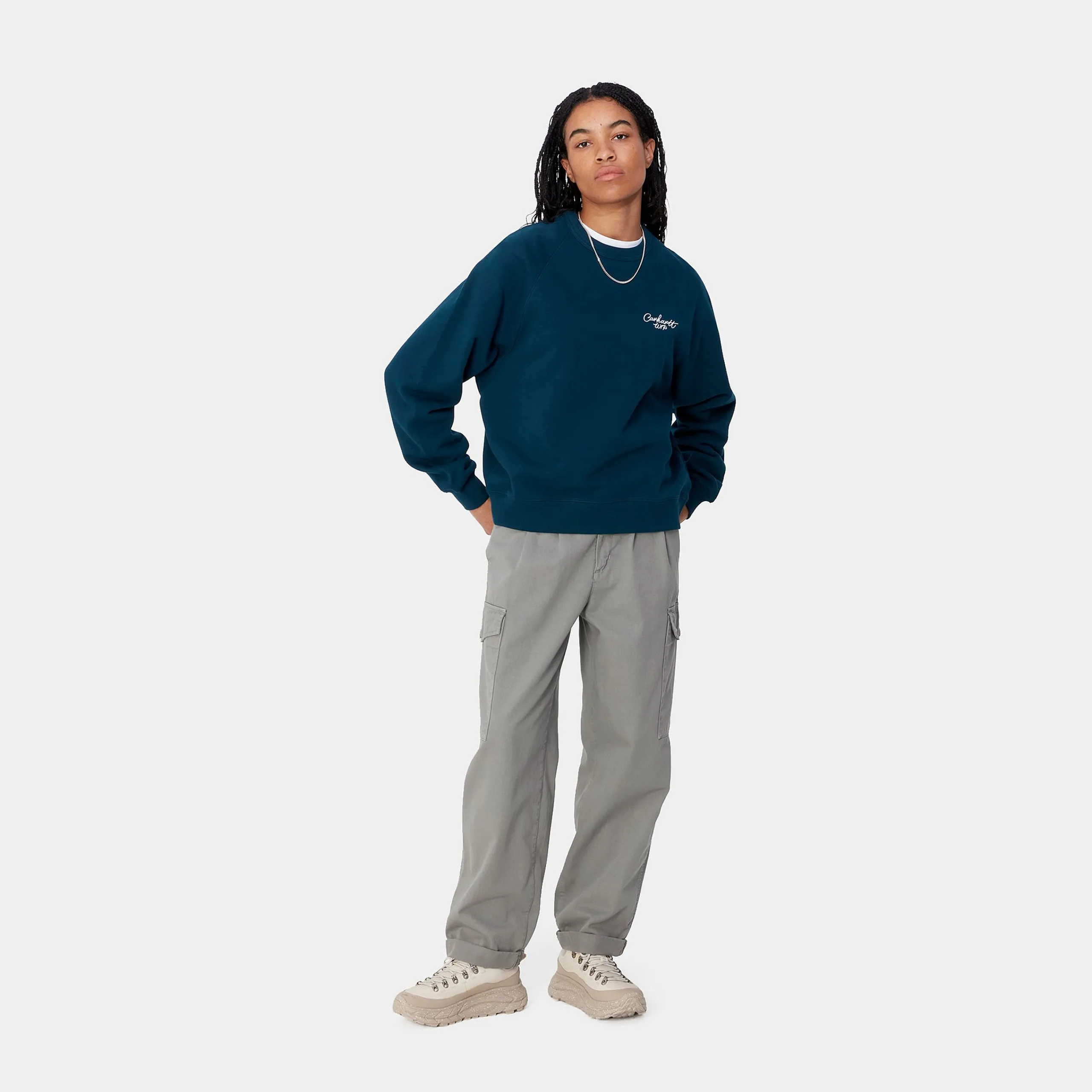 Hosen>Carhartt WIP W' Collins Pant Misty Grey
