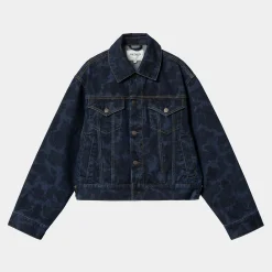 Jacken|Denim>Carhartt WIP W' Duck Orell Jacket Camo Duck, Blue