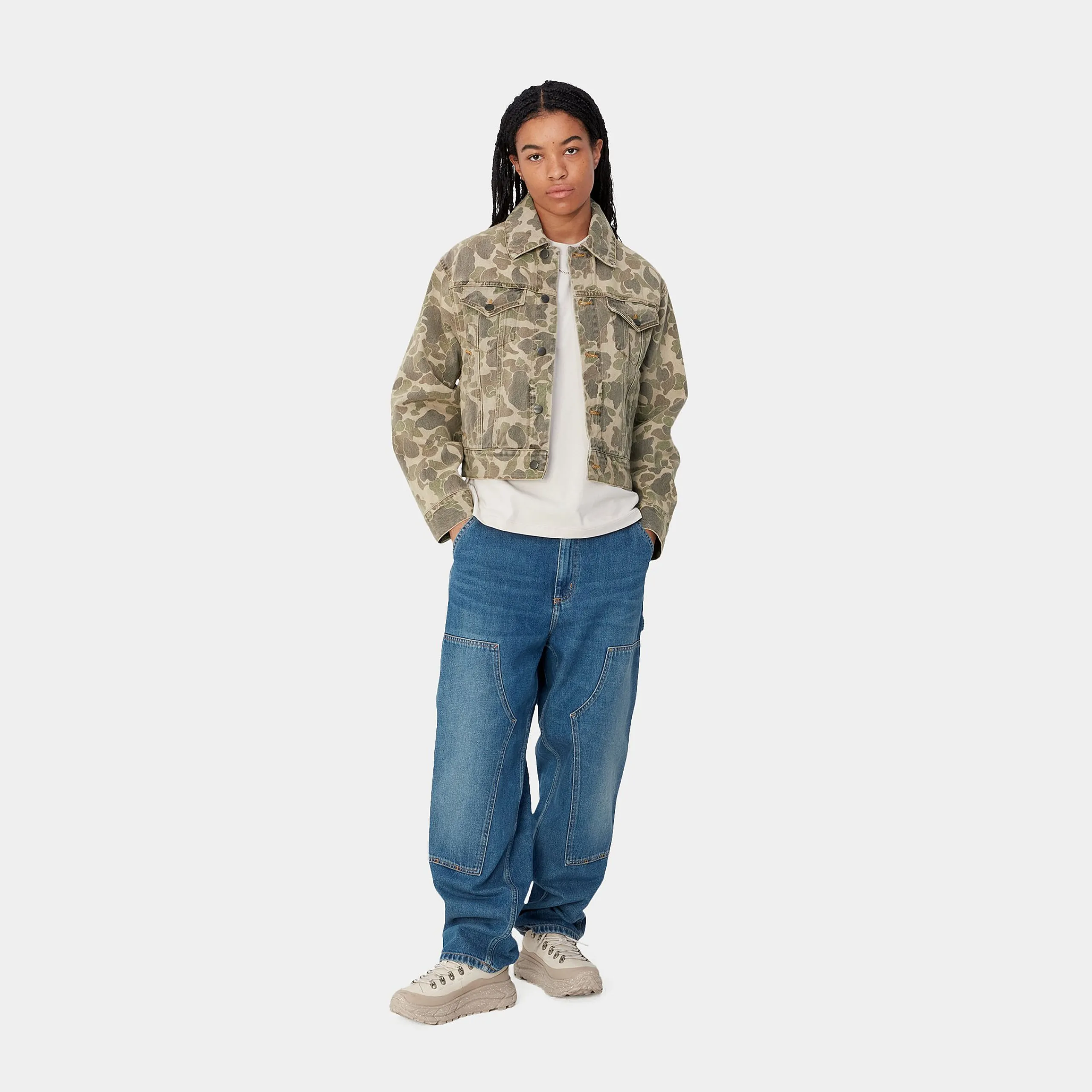 Jacken|Denim>Carhartt WIP W' Duck Orell Jacket Camo Duck, Black