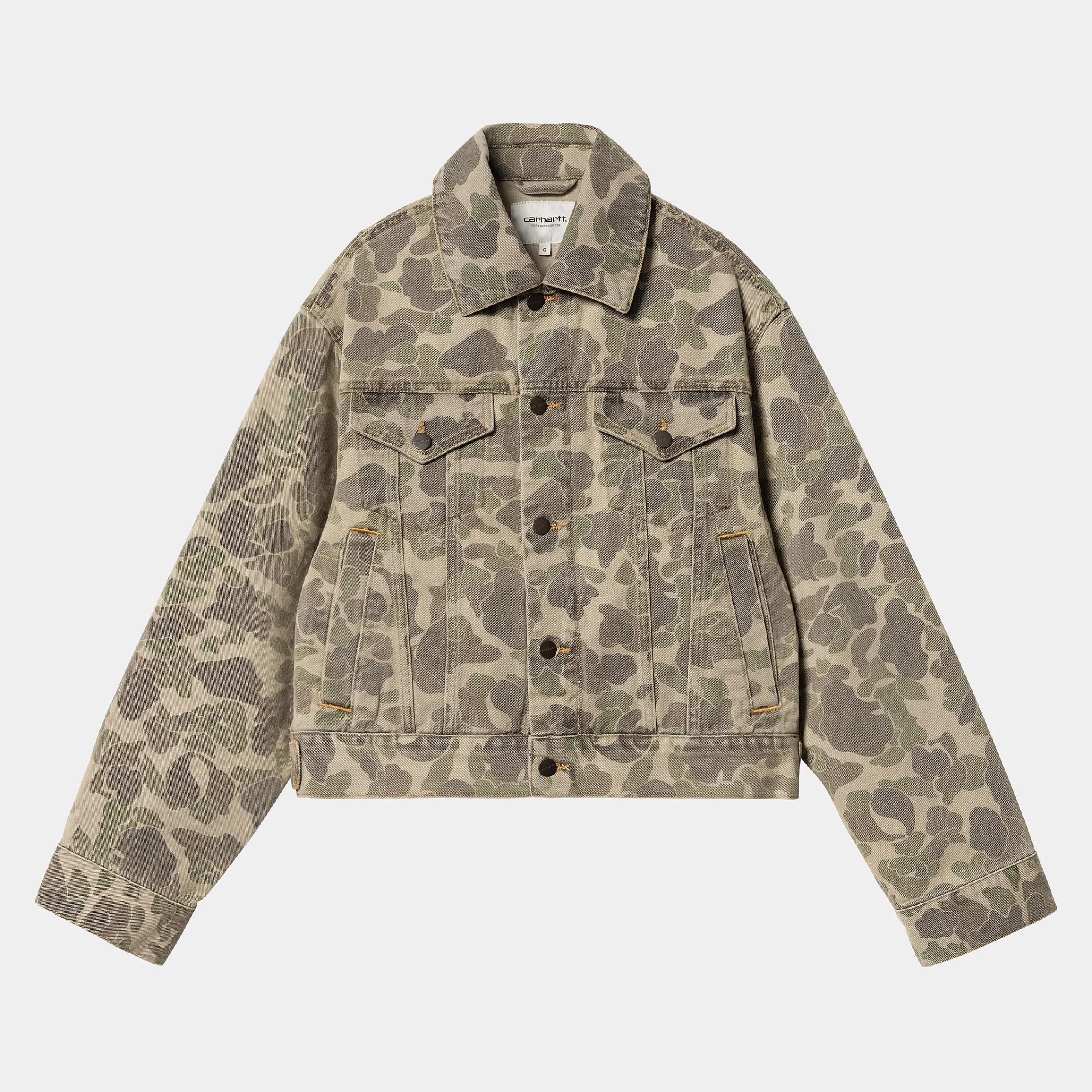 Jacken|Denim>Carhartt WIP W' Duck Orell Jacket Camo Duck, Black