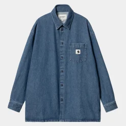 Jacken|Hemden>Carhartt WIP W' Glennon Shirt Jac Blue