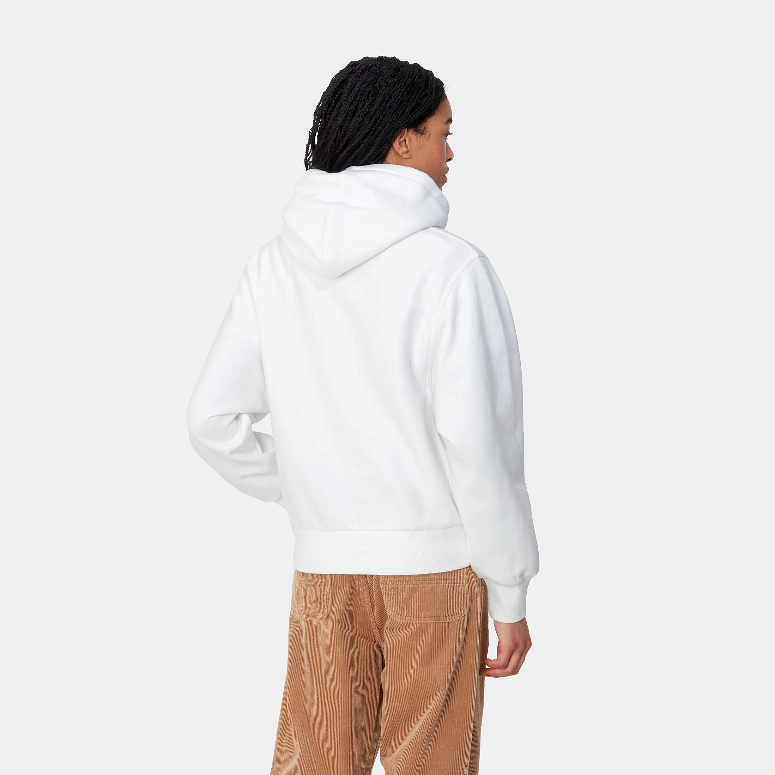 Sweats>Carhartt WIP W' Hooded American Script Sweatshirt White