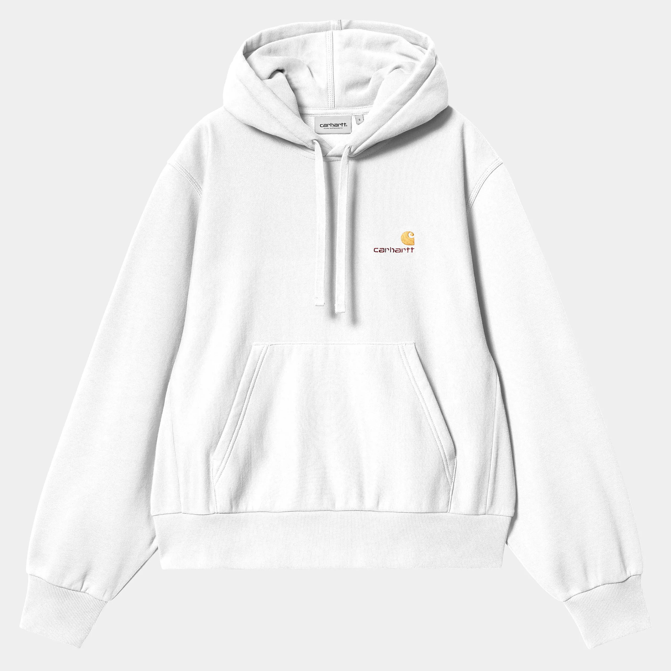 Sweats>Carhartt WIP W' Hooded American Script Sweatshirt White