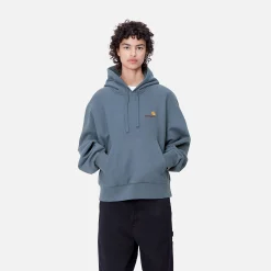 Sweats>Carhartt WIP W' Hooded American Script Sweatshirt Positano