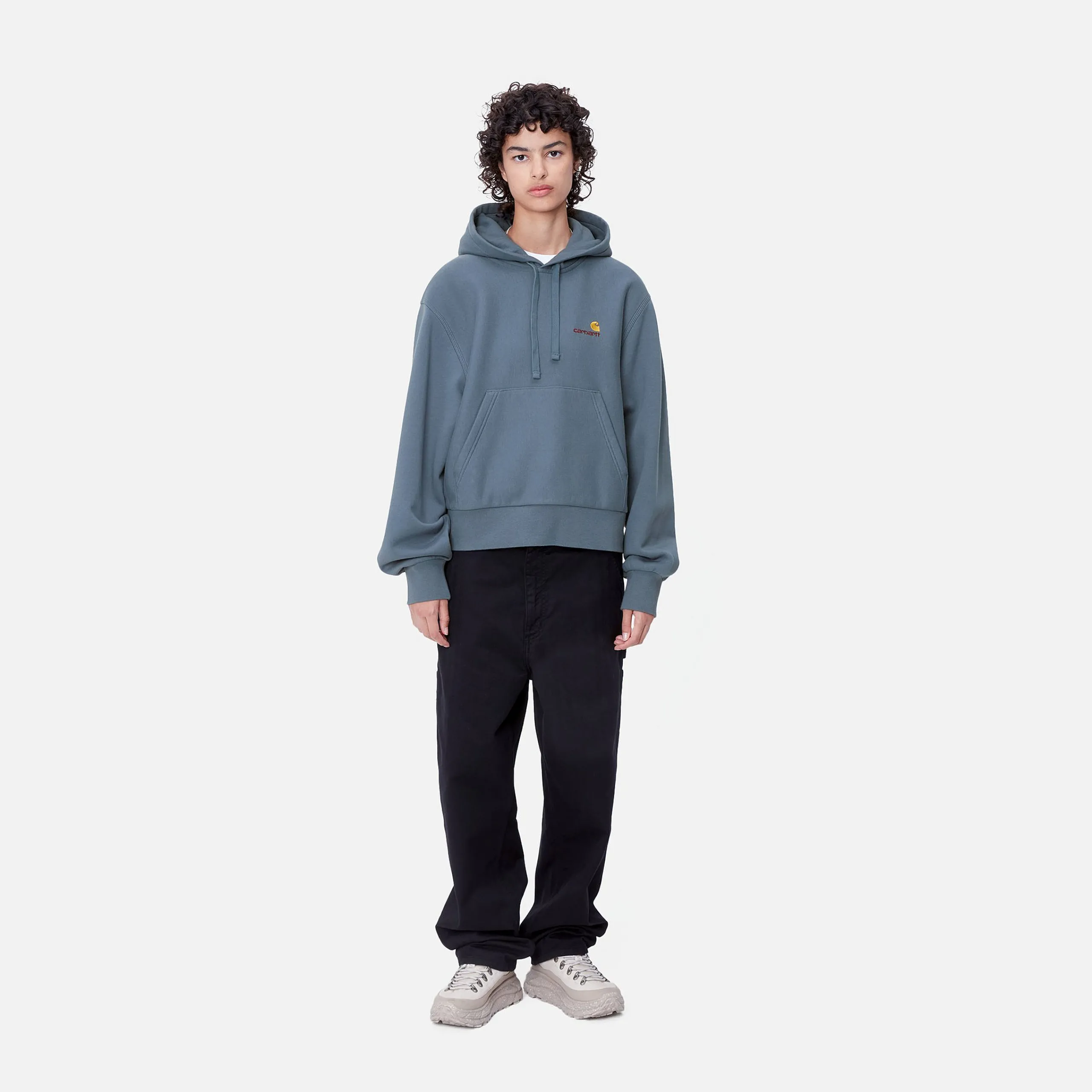 Sweats>Carhartt WIP W' Hooded American Script Sweatshirt Positano