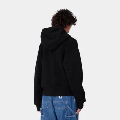 Sweats>Carhartt WIP W' Hooded Brown Ducks Sweat Jacket Black