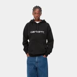 Sweats>Carhartt WIP W' Hooded Carhartt Sweatshirt Black / White