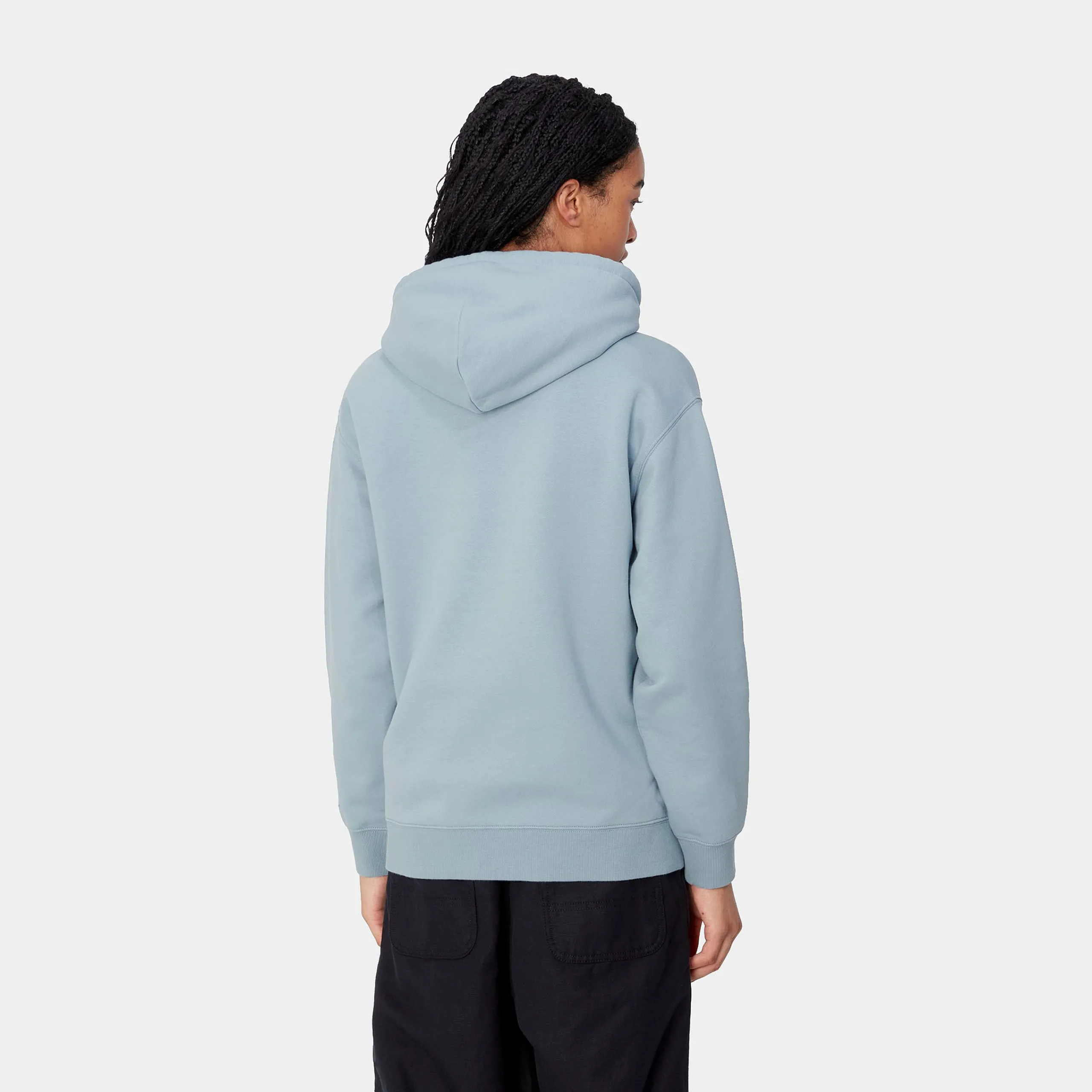 Sweats>Carhartt WIP W' Hooded Carhartt Sweatshirt Misty Sky / White