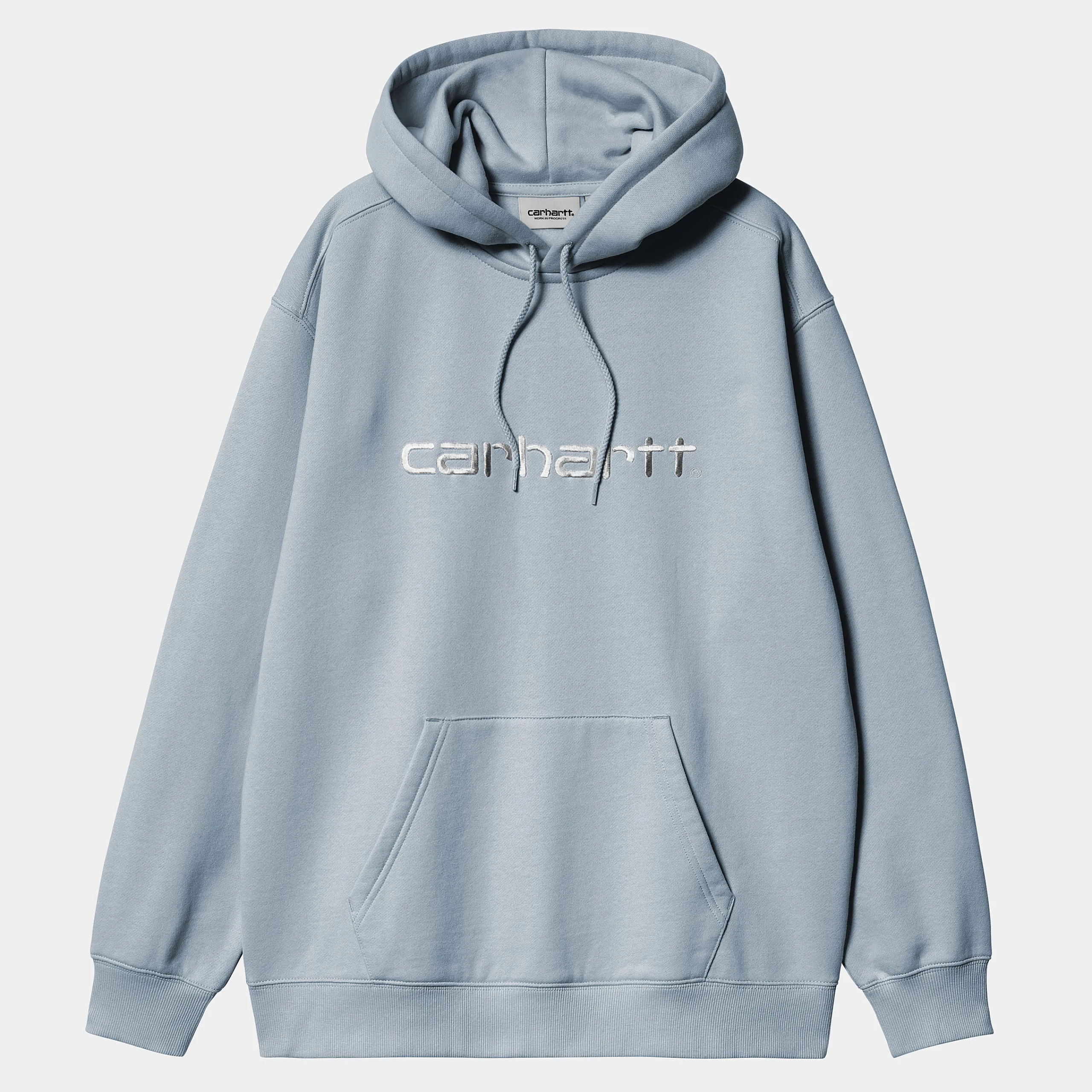 Sweats>Carhartt WIP W' Hooded Carhartt Sweatshirt Misty Sky / White