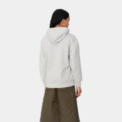 Sweats>Carhartt WIP W' Hooded Carhartt Sweatshirt Basalt / White