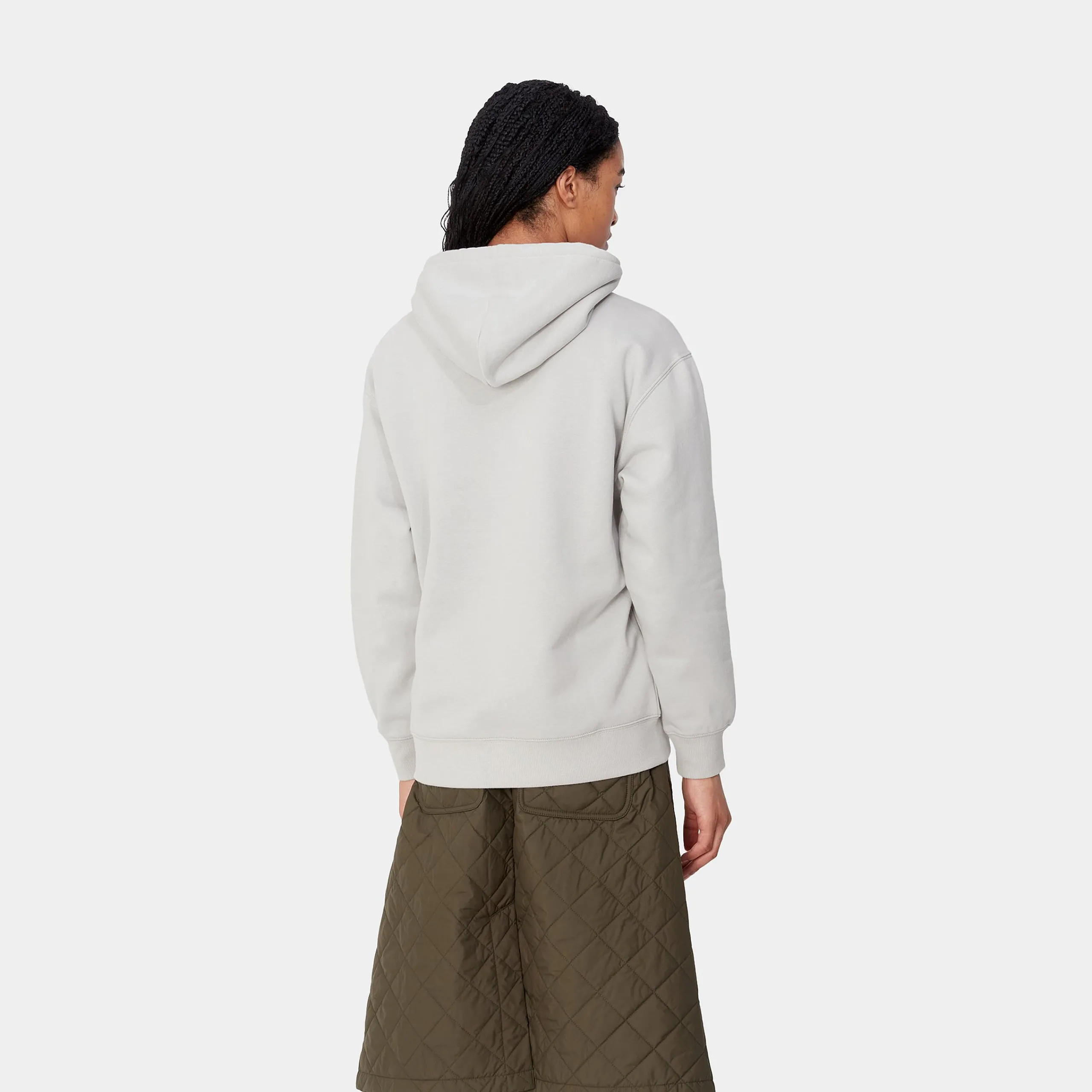 Sweats>Carhartt WIP W' Hooded Carhartt Sweatshirt Basalt / White