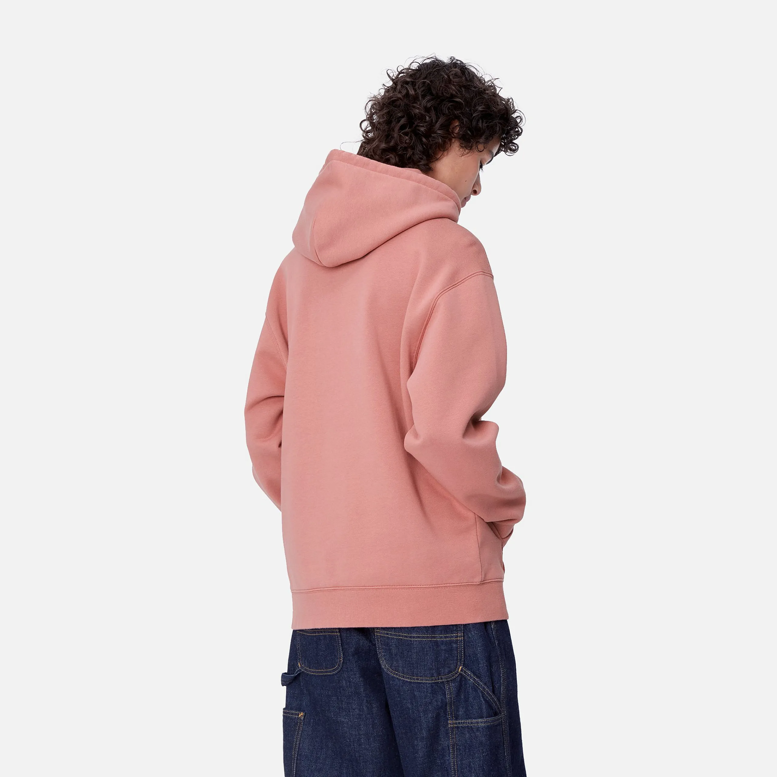 Sweats>Carhartt WIP W' Hooded Carhartt Sweatshirt Dusty Rose / Moonbeam