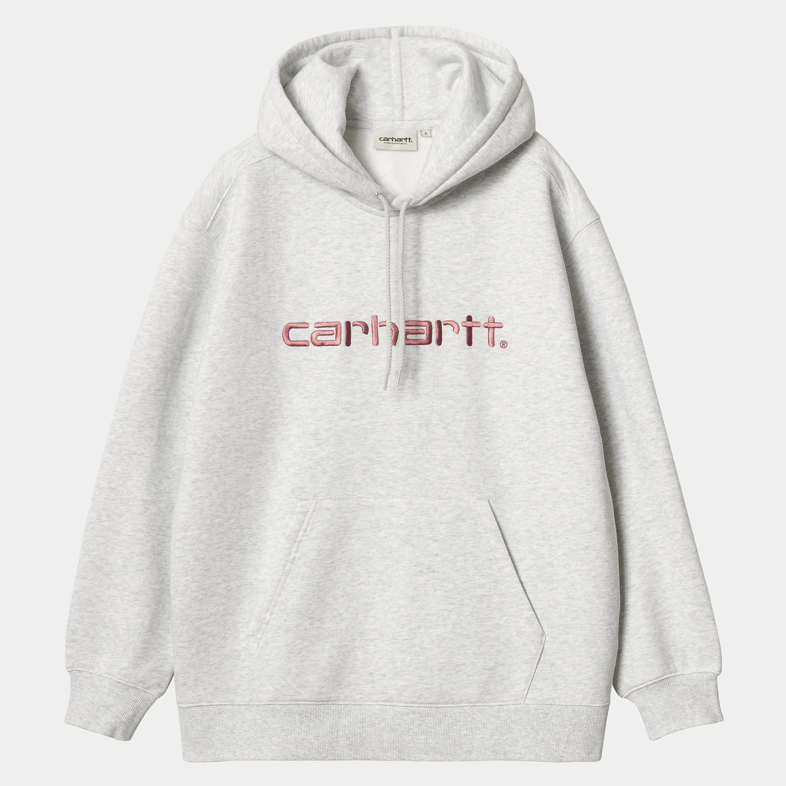Sweats>Carhartt WIP W' Hooded Carhartt Sweatshirt Ash Heather / Dusty Rose
