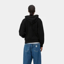 Sweats>Carhartt WIP W' Hooded Casey Jacket Black / Silver