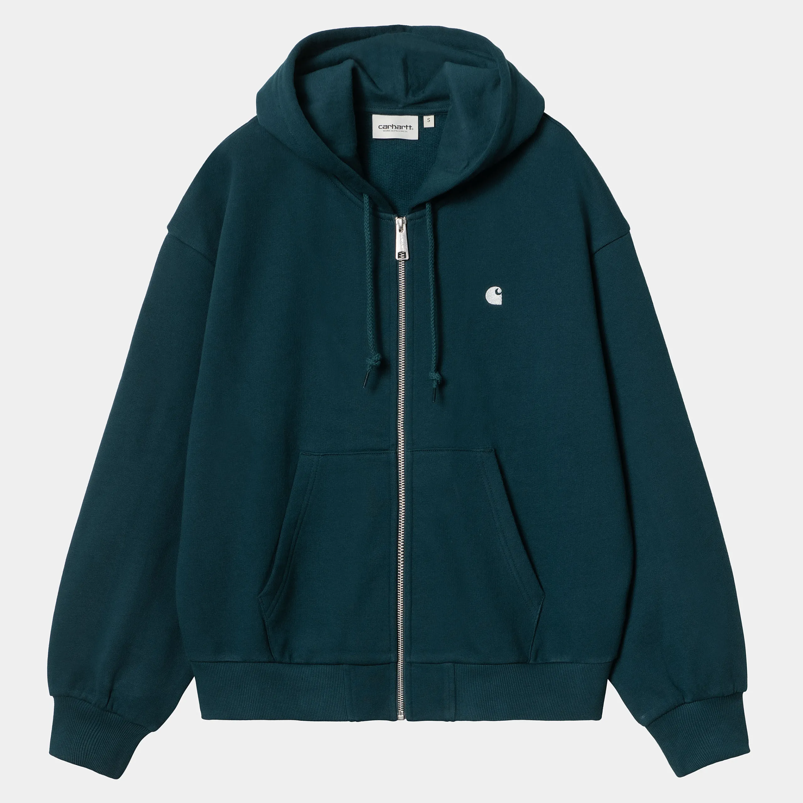 Sweats>Carhartt WIP W' Hooded Casey Jacket Duck Blue / Silver