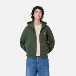 Sweats>Carhartt WIP W' Hooded Casey Jacket Sycamore Tree / Silver